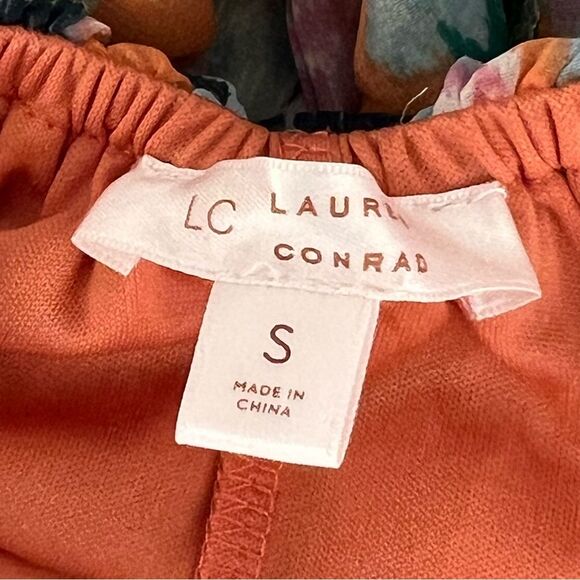 Lauren Conrad Womens Floral Boho Midi Dress Size S Ruffle Tiered Fairy Bloomcore - Picture 10 of 11